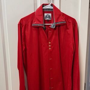 B&G Men's Large Red Dress Shirt